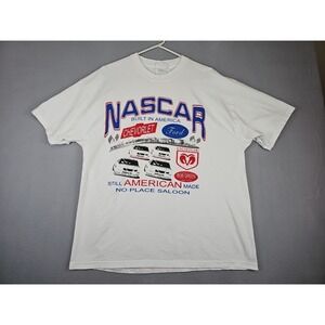 Vintage 2004 Nascar T-shirt XXL‎ White Nextel Cup Racing No Place Saloon